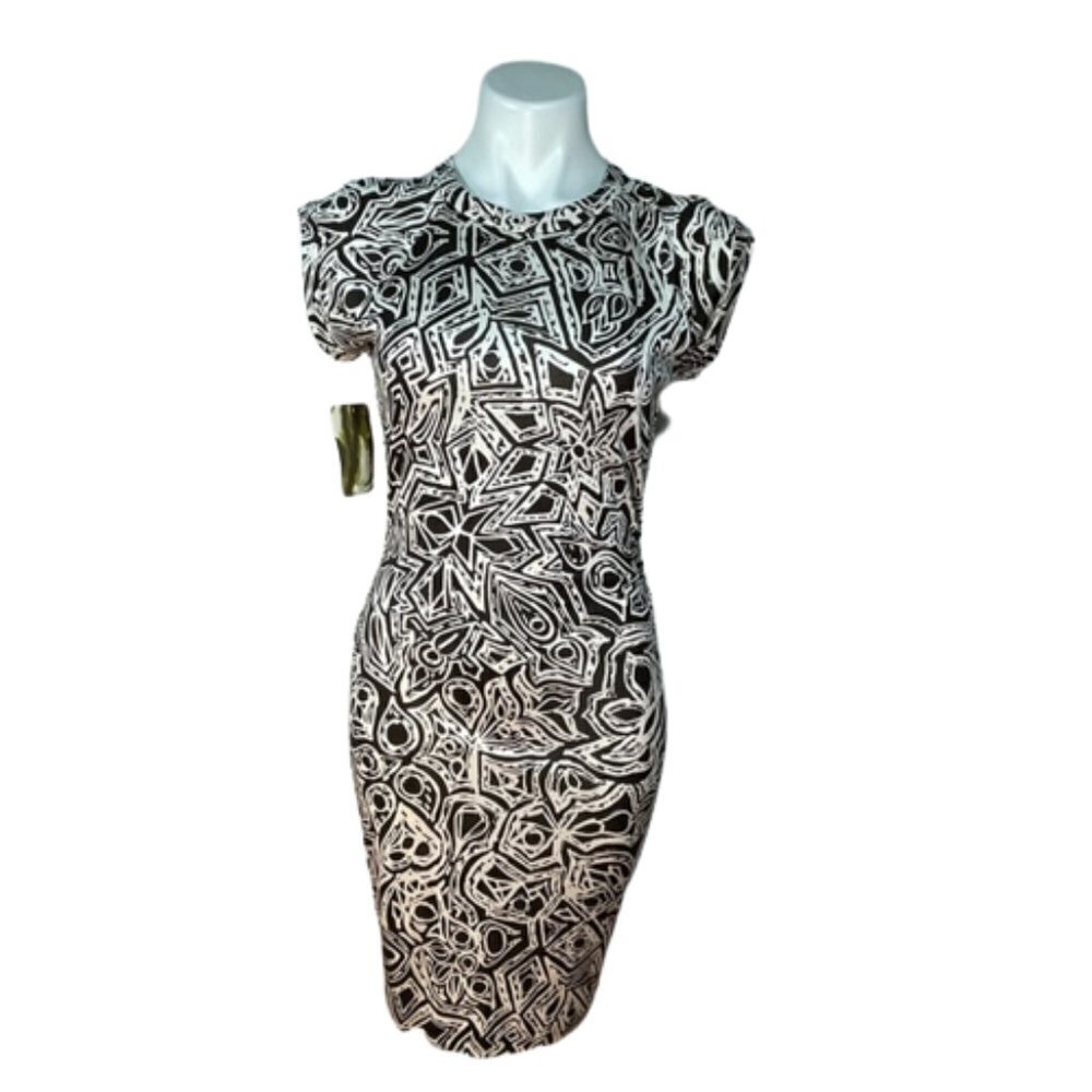 NWT DVF Diane Von Furstenberg ROCCO Silk Jersey Dress Tribal Tattoo New size 6